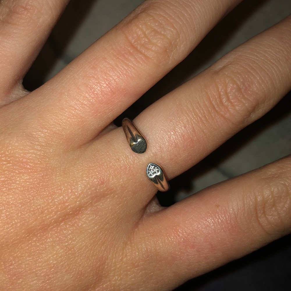 Pandora silver hearts ring